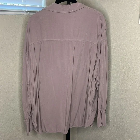 341 - Zara NWOT Lavender Long Sleeve Button Down Size XL - Picture 7 of 8